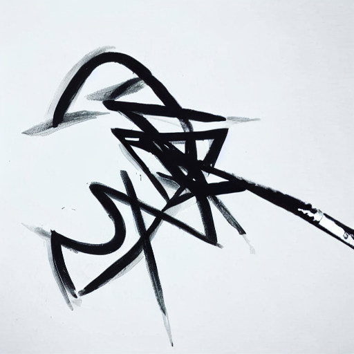 AI image generated of A black star is drawn on a white background.