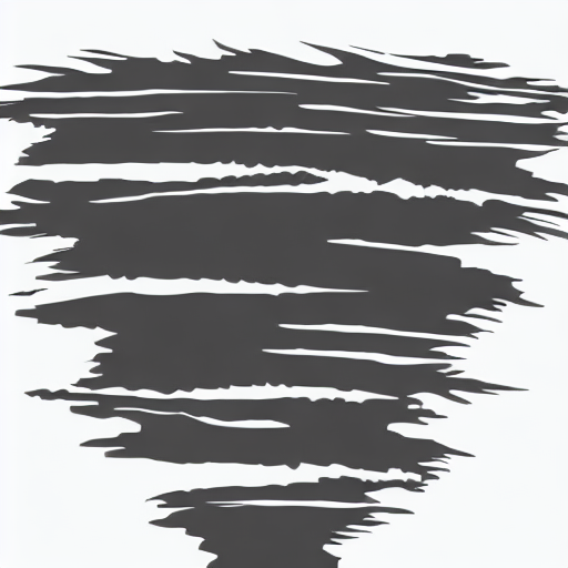 AI image generated of A black and white drawing of a tornado.
