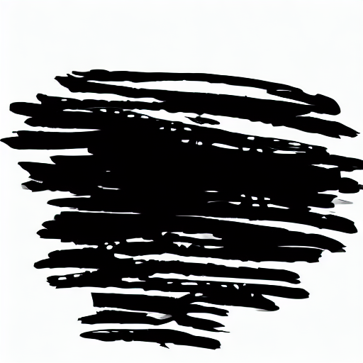 AI image generated of A black and white drawing of a black line.