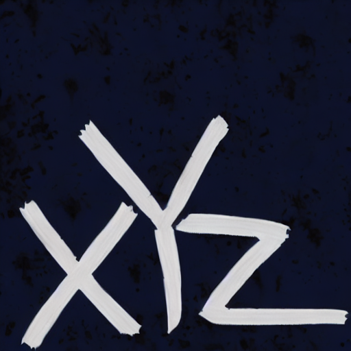 AI image generated of A drawing of a letter X in white.
