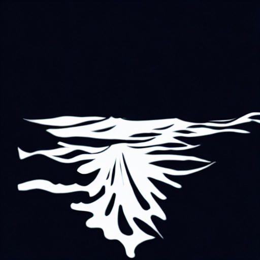 AI image generated of A black and white drawing of a wave.